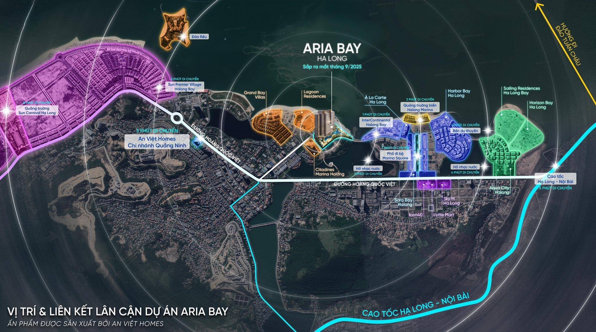 vị trí dự án aria bay hạ long bim group